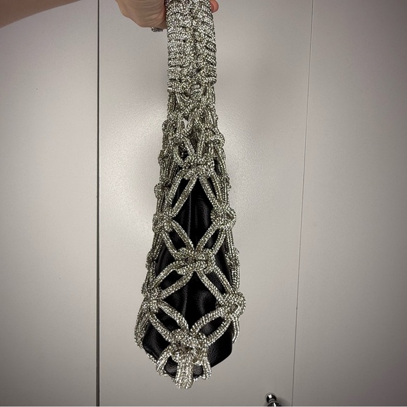 Rocknot - Anthropologie - The Transformer Bag Crystal and Black NWT Stunning - Picture 4 of 12